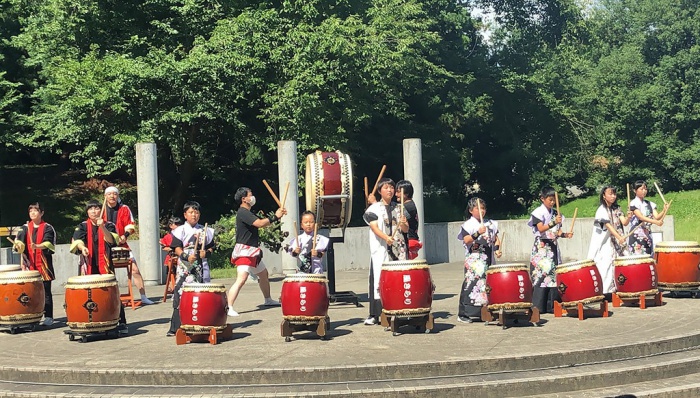 写真：和太鼓風きらり：真夏の太鼓ライブ出演の様子