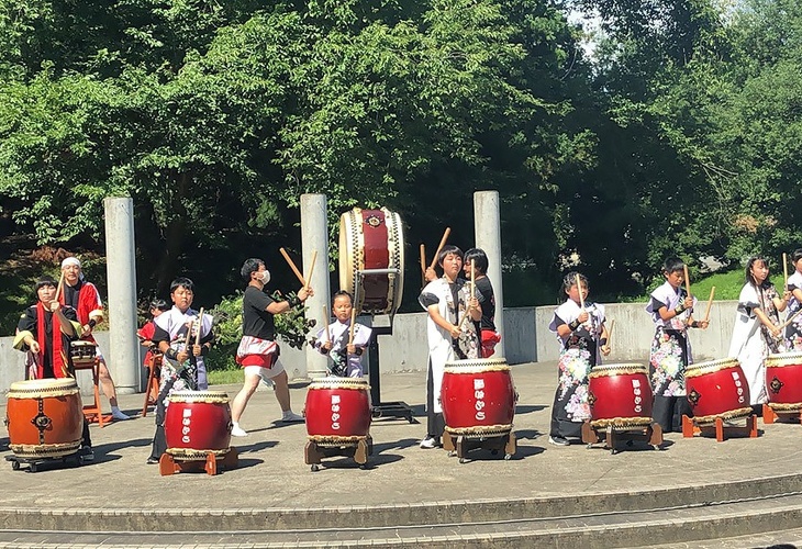 写真：和太鼓風きらり：真夏の太鼓ライブ出演の様子