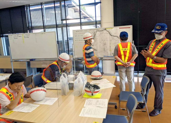 写真：吉島地区総合防災訓練の様子