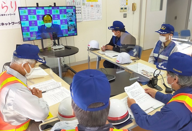 写真:吉島地区総合防災訓練の様子