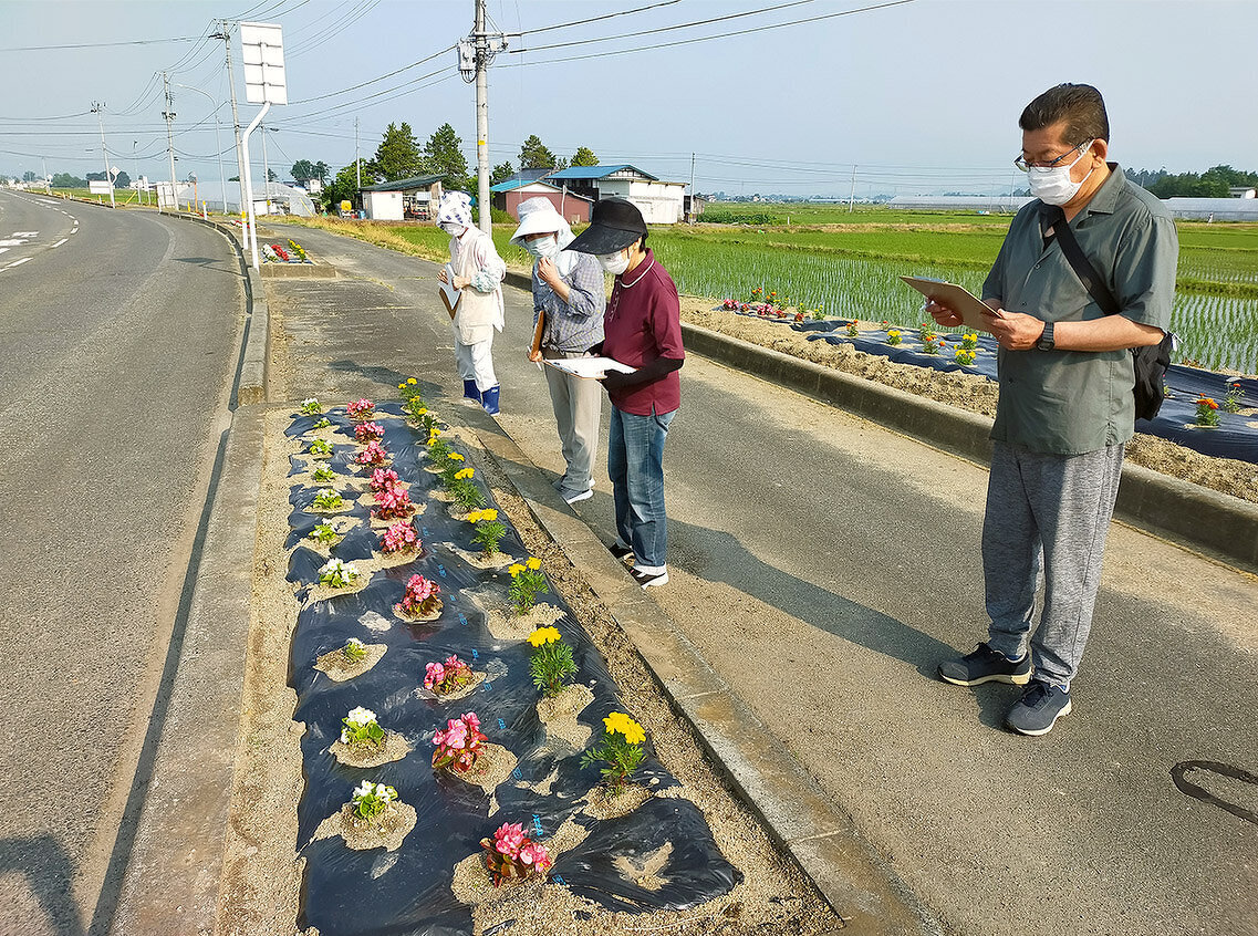 写真：緑化推進事業花壇コンクール第１回審査会の様子