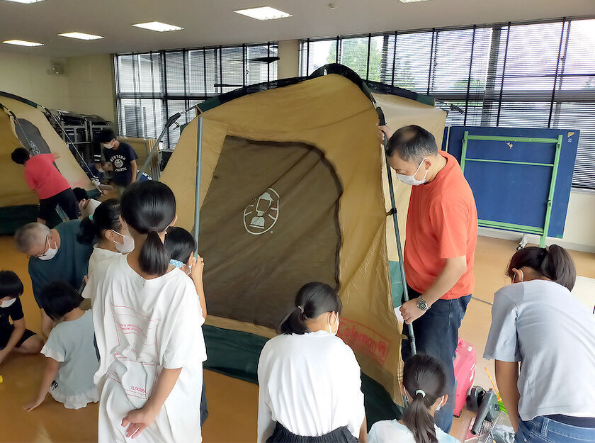 写真：わんぱくキッズミニキャンプ体験の様子