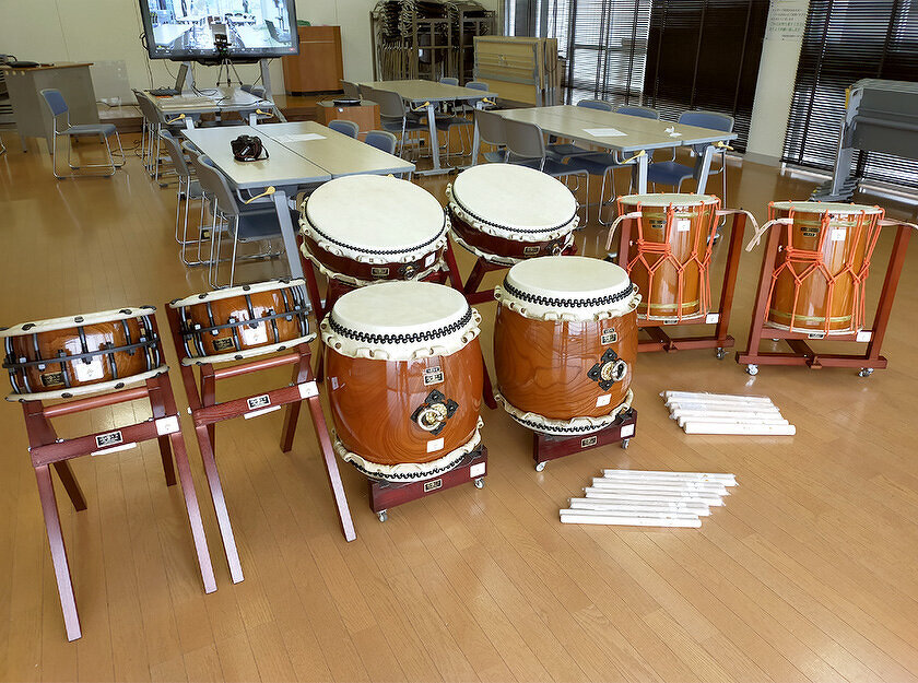 写真：宝くじの助成金を活用した新しい和太鼓