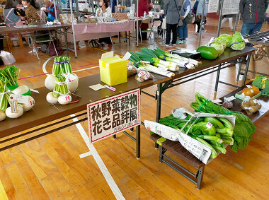 写真：秋野菜穀物花き品評展：吉島ふれあい祭2022の様子
