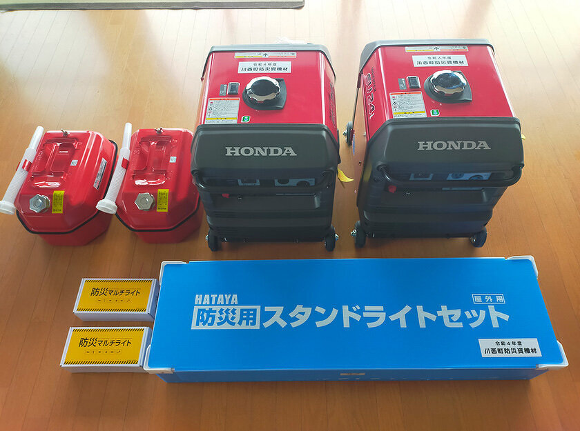 写真：配備された防災資機材