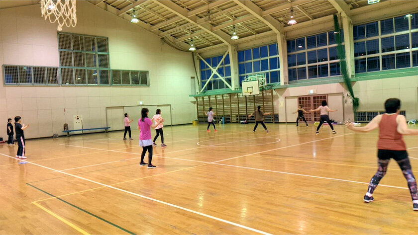 マイマイスポーツクラブ：エアロビ教室の様子