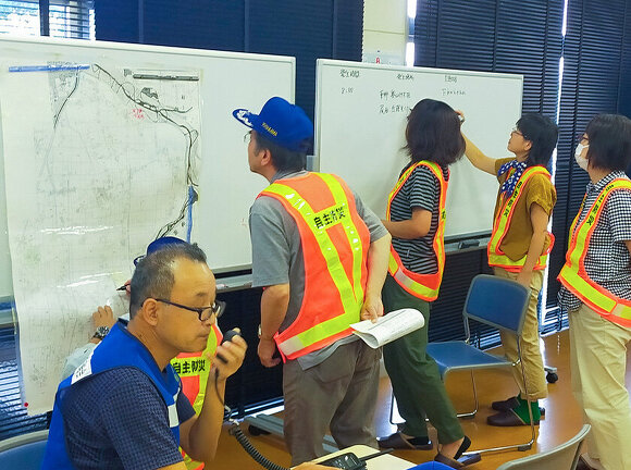 吉島地区総合防災訓練のようす