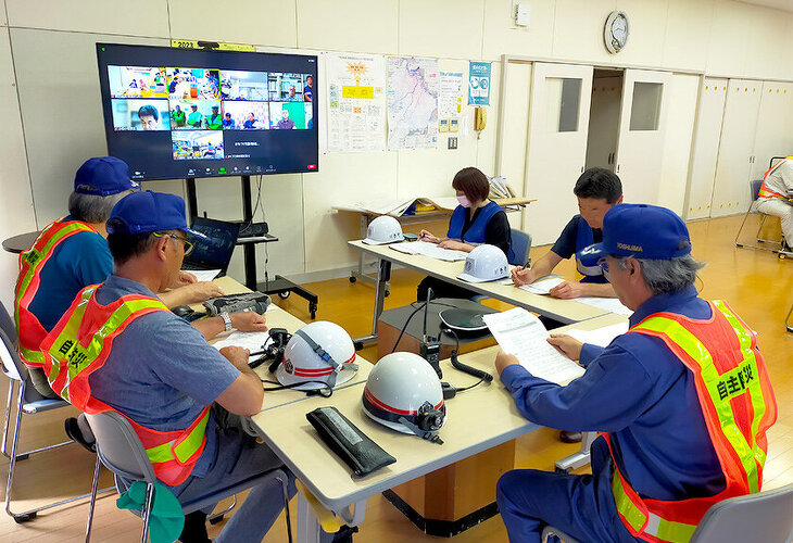 吉島地区総合防災訓練のようす