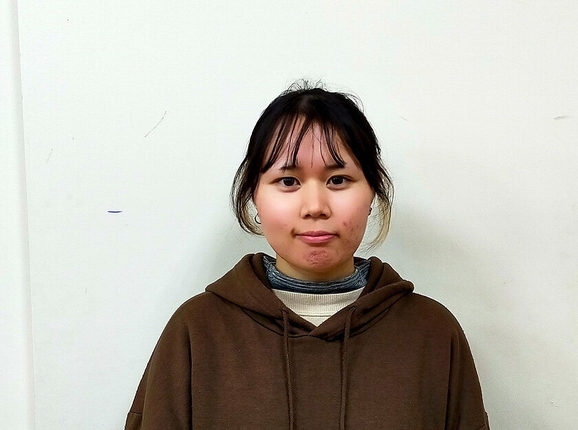 写真：吉島地区で誕生した3人の防災士、秋山実沙希さん（東方）