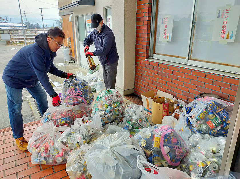 写真：第3回資源ゴミ回収の様子：吉島地区衛生組織連合会