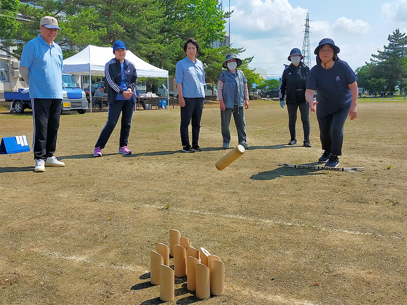 モルック：吉島地区シルバー健康レクリエーション大会の様子
