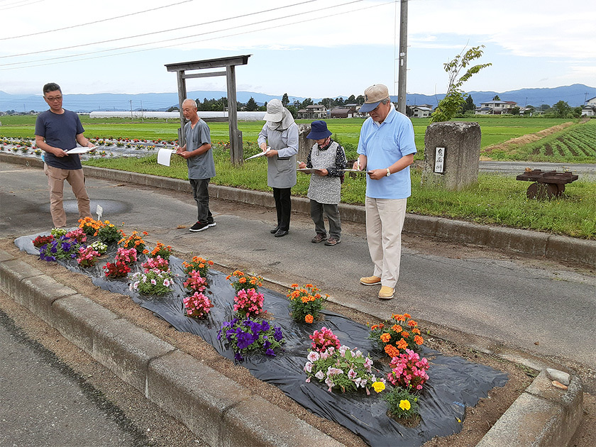 写真：緑化推進事業「花壇コンクール」審査会