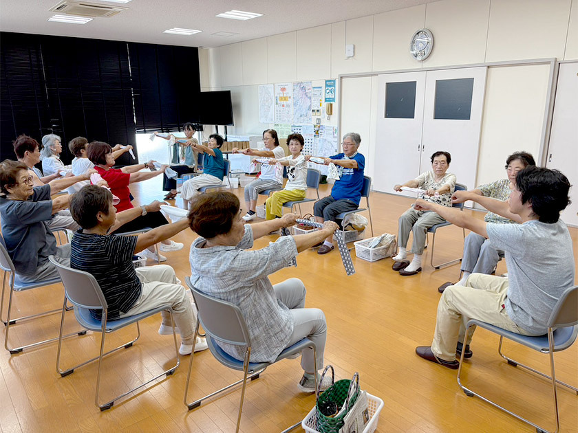 写真:頭と体のリフレッシュ教室のようす