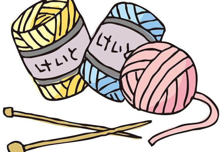 イメージイラスト：毛糸と編み棒
